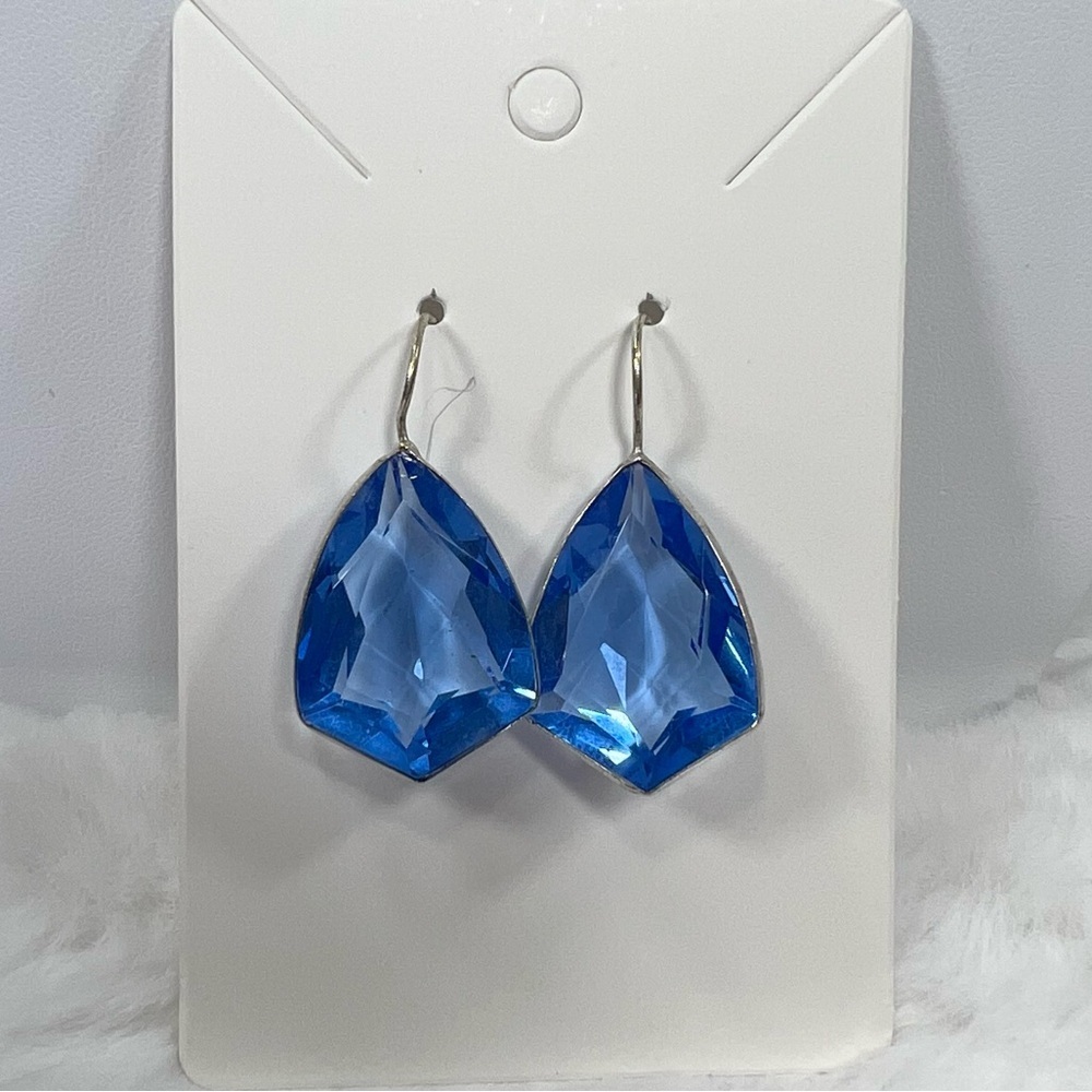 Blue Topaz 925 Earrings